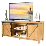 Sliding Barn Door TV Stand for 60 Inch Television