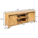 Sliding Barn Door TV Stand for 60 Inch Television