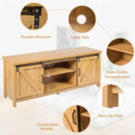 Sliding Barn Door TV Stand for 60 Inch Television