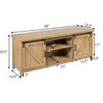 Sliding Barn Door TV Stand for 60 Inch Television