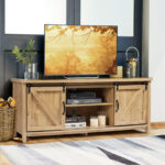 Sliding Barn Door TV Stand for 60 Inch Television