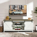 Sliding Barn Door TV Stand for 60 Inch Television