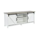 Sliding Barn Door TV Stand for 60 Inch Television