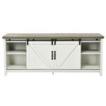 Sliding Barn Door TV Stand for 60 Inch Television