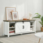 Sliding Barn Door TV Stand for 60 Inch Television