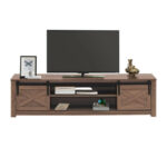 Sliding Barn Door TV Stand with Storage for TVs up to 65