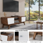 Sliding Door TV Stand with Adjustable Shelf for 55 Inch TVs 34 Sliding Door TV Stand with Adjustable Shelf for 55 Inch TVs
