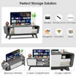 Sliding Door TV Stand with Adjustable Shelf for 55 Inch TVs 38 Sliding Door TV Stand with Adjustable Shelf for 55 Inch TVs