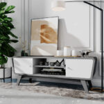 Sliding Door TV Stand with Adjustable Shelf for 55 Inch TVs 42 Sliding Door TV Stand with Adjustable Shelf for 55 Inch TVs