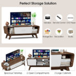 Sliding Door TV Stand with Adjustable Shelf for 55 Inch TVs 31 Sliding Door TV Stand with Adjustable Shelf for 55 Inch TVs