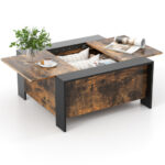 Sliding Top Coffee Table with Hidden Storage and 420 lb Capacity 33 Sliding Top Coffee Table with Hidden Storage and 420 lb Capacity