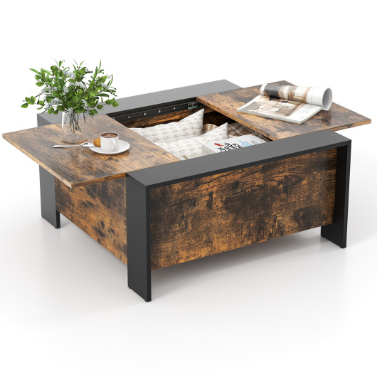 Sliding Top Coffee Table with Hidden Storage and 420 lb Capacity 12 Sliding Top Coffee Table with Hidden Storage and 420 lb Capacity - Image 12