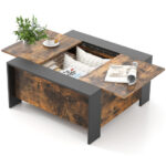 Sliding Top Coffee Table with Hidden Storage and 420 lb Capacity 35 Sliding Top Coffee Table with Hidden Storage and 420 lb Capacity