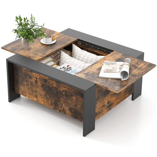 Sliding Top Coffee Table with Hidden Storage and 420 lb Capacity 14 Sliding Top Coffee Table with Hidden Storage and 420 lb Capacity - Image 14