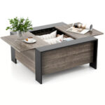 Sliding Top Coffee Table with Hidden Storage and 420 lb Capacity 40 Sliding Top Coffee Table with Hidden Storage and 420 lb Capacity