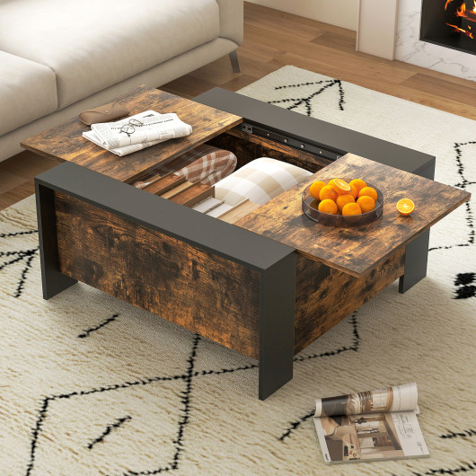 Sliding Top Coffee Table with Hidden Storage and 420 lb Capacity 8 Sliding Top Coffee Table with Hidden Storage and 420 lb Capacity - Image 8