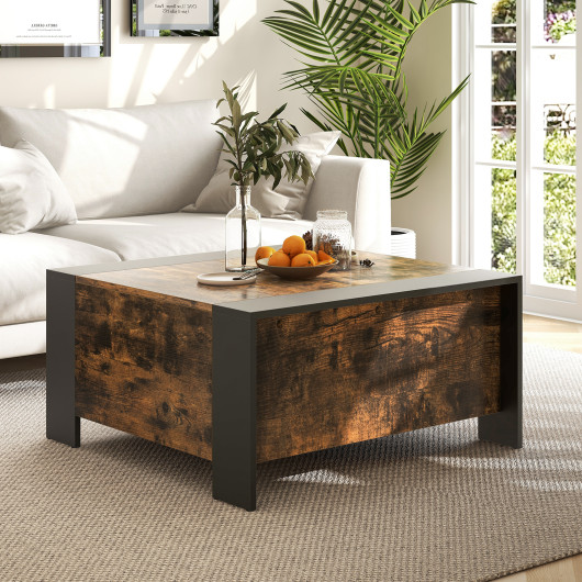 Sliding Top Coffee Table with Hidden Storage and 420 lb Capacity 9 Sliding Top Coffee Table with Hidden Storage and 420 lb Capacity - Image 9