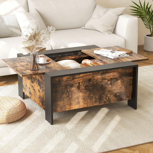 Sliding Top Coffee Table with Hidden Storage and 420 lb Capacity 10 Sliding Top Coffee Table with Hidden Storage and 420 lb Capacity - Image 10
