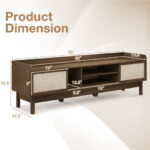 Sliding Door TV Stand for 65 Inch TV with Woven Doors 12 Sliding Door TV Stand for 65 Inch TV with Woven Doors