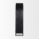 Sloan 80.5H Dark Brown Wood W/Black Metal Arched Curio Cabinet