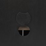 Sloan Black Wood W/Black Metal Frame Accent Cabinet