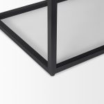 Sloan Black Wood W/Black Metal Frame Side Table