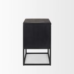 Sloan Black Wood W/Black Metal Frame Side Table