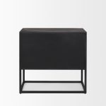 Sloan Black Wood W/Black Metal Frame Side Table