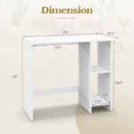 Compact Computer Desk with Adjustable Shelf and Space-Saving Design