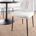 Smith Black Steel Cream Fabric Contemporary Dining Chairs (Set of 2) 16 Smith Black Steel Cream Fabric Contemporary Dining Chairs (Set of 2)