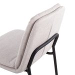 Smith Black Steel Cream Fabric Contemporary Dining Chairs (Set of 2) 25 Smith Black Steel Cream Fabric Contemporary Dining Chairs (Set of 2)