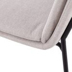 Smith Black Steel Cream Fabric Contemporary Dining Chairs (Set of 2) 26 Smith Black Steel Cream Fabric Contemporary Dining Chairs (Set of 2)