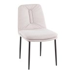 Smith Black Steel Cream Fabric Contemporary Dining Chairs (Set of 2) 18 Smith Black Steel Cream Fabric Contemporary Dining Chairs (Set of 2)