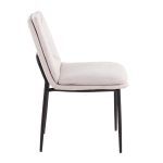 Smith Black Steel Cream Fabric Contemporary Dining Chairs (Set of 2) 19 Smith Black Steel Cream Fabric Contemporary Dining Chairs (Set of 2)