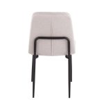 Smith Black Steel Cream Fabric Contemporary Dining Chairs (Set of 2) 21 Smith Black Steel Cream Fabric Contemporary Dining Chairs (Set of 2)