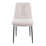 Smith Black Steel Cream Fabric Contemporary Dining Chairs (Set of 2) 22 Smith Black Steel Cream Fabric Contemporary Dining Chairs (Set of 2)