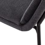 Smith Charcoal Fabric Black Steel Contemporary Dining Chairs (Set of 2) 24 Smith Charcoal Fabric Black Steel Contemporary Dining Chairs (Set of 2)