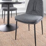 Smith Charcoal Fabric Black Steel Contemporary Dining Chairs (Set of 2) 14 Smith Charcoal Fabric Black Steel Contemporary Dining Chairs (Set of 2)