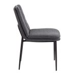 Smith Charcoal Fabric Black Steel Contemporary Dining Chairs (Set of 2) 17 Smith Charcoal Fabric Black Steel Contemporary Dining Chairs (Set of 2)