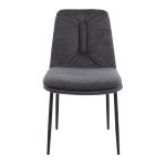Smith Charcoal Fabric Black Steel Contemporary Dining Chairs (Set of 2) 20 Smith Charcoal Fabric Black Steel Contemporary Dining Chairs (Set of 2)