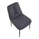 Smith Charcoal Fabric Black Steel Contemporary Dining Chairs (Set of 2) 21 Smith Charcoal Fabric Black Steel Contemporary Dining Chairs (Set of 2)