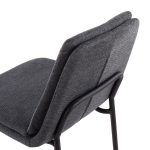 Smith Charcoal Fabric Black Steel Contemporary Dining Chairs (Set of 2) 23 Smith Charcoal Fabric Black Steel Contemporary Dining Chairs (Set of 2)
