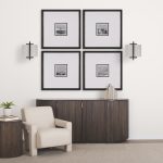 Smithe I 9x13 Black Toned Metal Cream Lampshade Wall Sconce