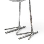 Snipe II 6L x 6W Off-White Resin Bird Ornament W/ Metal Feet
