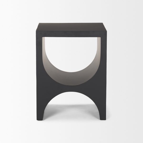 Sobi Matte Black Square Metal Side Table 2