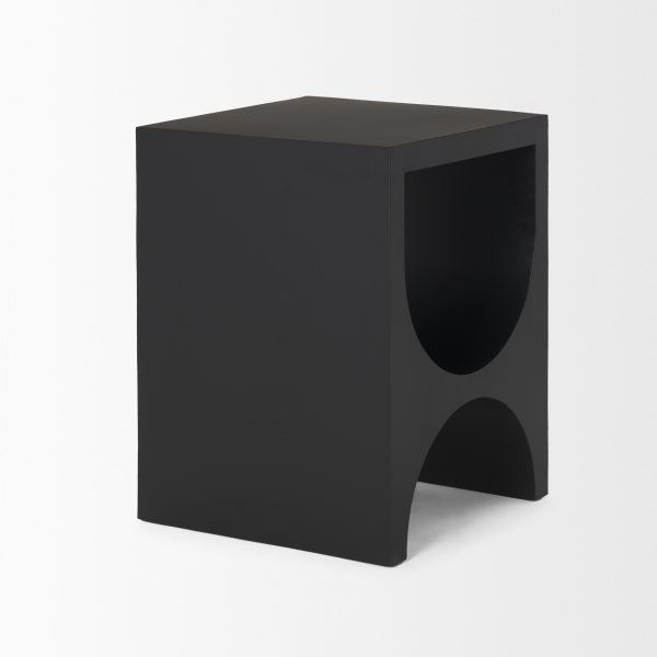 Sobi Matte Black Square Metal Side Table 4