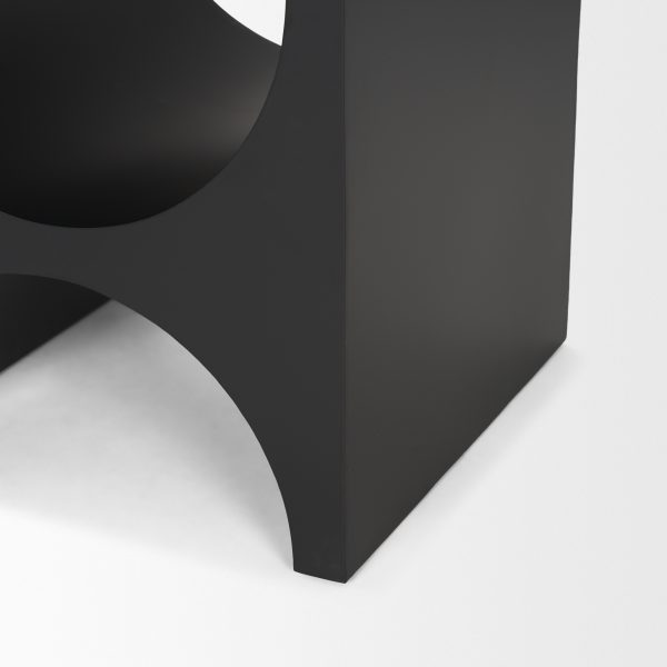Sobi Matte Black Square Metal Side Table 7