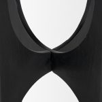 Sobi Textured Matte Black Round Metal Accent Table