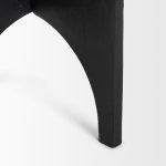 Sobi Textured Matte Black Round Metal Accent Table