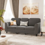 Ergonomic Teddy Velvet Sofa with Washable Cushions and Pillows